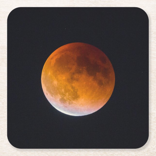 Blue Moon Lunar Eclipse | Washington State Underlägg Papper Kvadrat (Framsidan)
