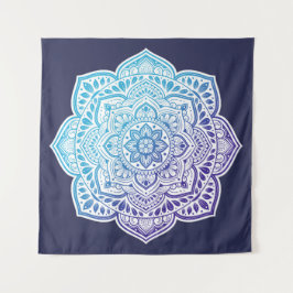 Blue Moon Mandala Fine Art Tapestry