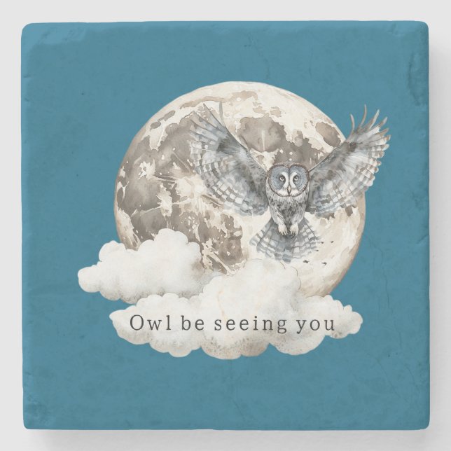 Blue Moon Owl Be Seeing You Stenunderlägg (Framsidan)
