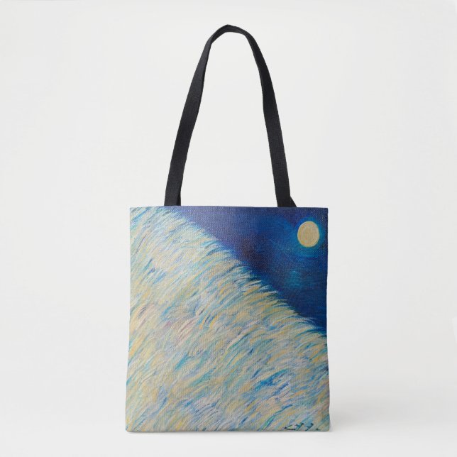 Blue Moon Tote, axelväska Tygkasse (Framsida)