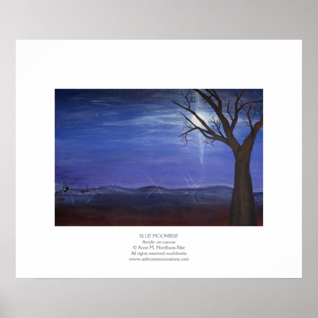 Blue Moonrise Poster (Framsidan)