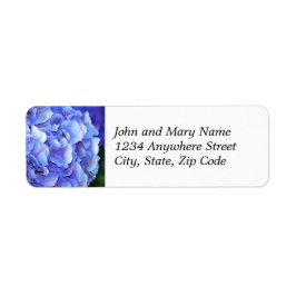 Blue Mophead Hydrangea Blommigt Returadress Returadress Etikett