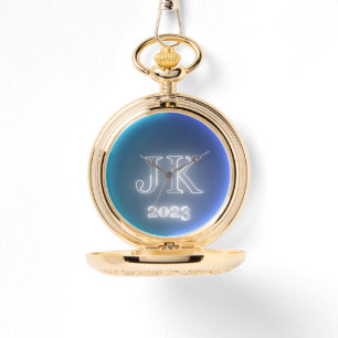 Blue Mörk blått Pocket Watch Armbandsur