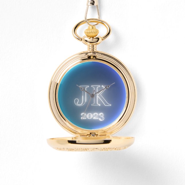 Blue Mörk blått Pocket Watch Armbandsur (Framsida)