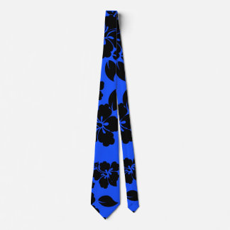 Blue Mörk Hawaiian Mönster Slips