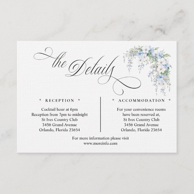 Blue Morning Glory Enclosure Card Tilläggskort (Framsida)