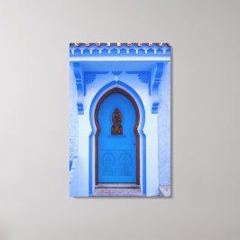 Blue Moroccan Door Canvastryck