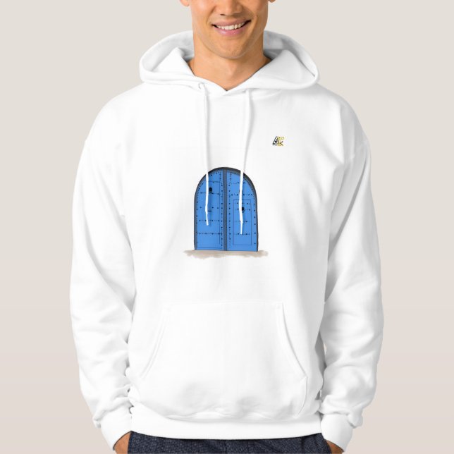 Blue Moroccan Door – Cozy Hoodie (Framsida)