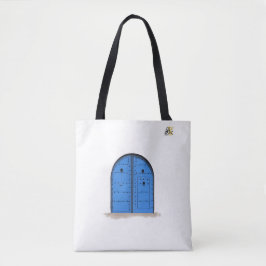 Blue Moroccan Door – Cultural Tote Tygkasse