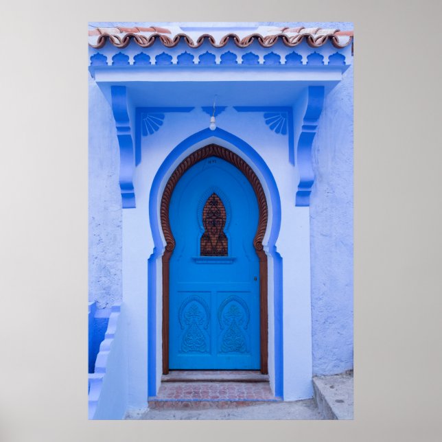 Blue Moroccan Door Poster (Framsidan)