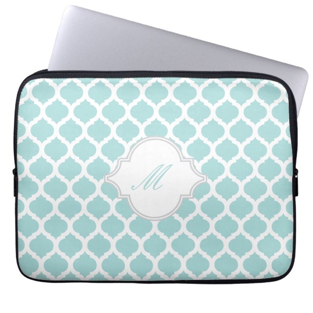 Blue Moroccan med Monogram Laptop sleeve (Framsidan)