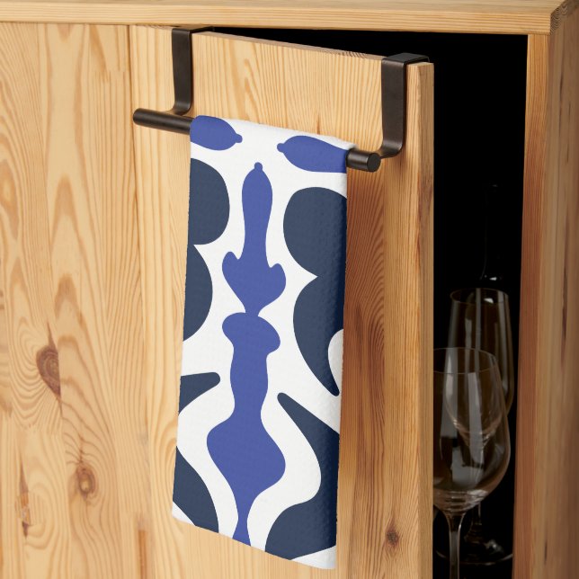 Blue Moroccan Mönster Kitchen Towel Kökshandduk (Thirds Fold)