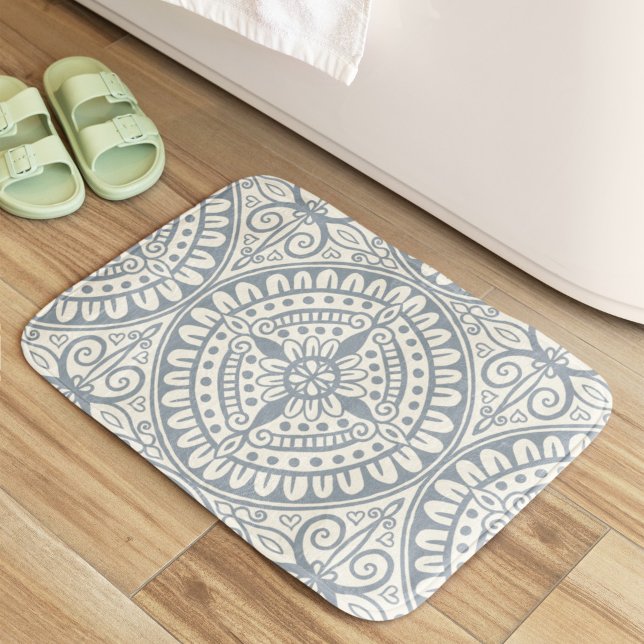 Blue Moroccan Tile Badrumsmatta (Skapare uppladdad)