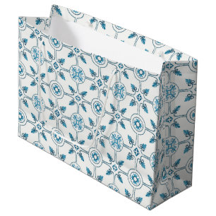 Blue Moroccan Tile Mönster