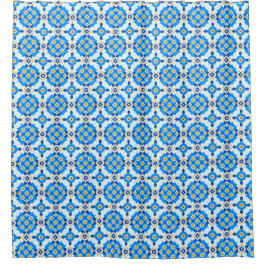 Blue Moroccan Tile Mönster Boho