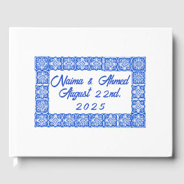 Blue Moroccan Tiles Bröllop Gästböcker