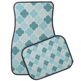 Blue Moroccan Trellis, Latticwork, Quatrefoil Bilmatta