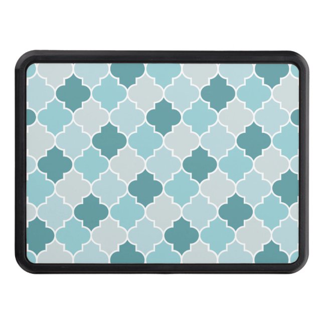 Blue Moroccan Trellis, Latticwork, Quatrefoil Dragkroksskydd (Framsidan)