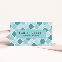 Blue Moroccan Trellis, Latticwork, Quatrefoil