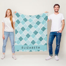 Blue Moroccan Trellis, Quatrefoil, ditt namn