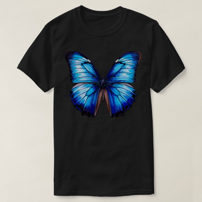 Blue Morpho Butterfly 12 T Shirt (Design framsida)