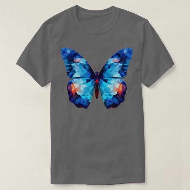 Blue Morpho Butterfly 16 T Shirt (Design framsida)