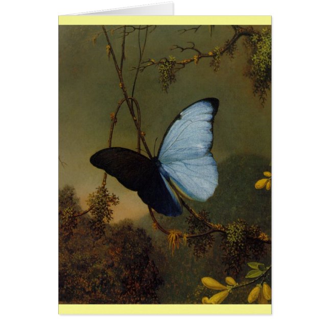 Blue Morpho Butterfly 1865 Vår personalize Art Hälsningskort (Framsidan)