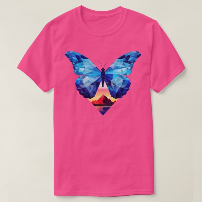 Blue Morpho Butterfly 9 T Shirt (Design framsida)