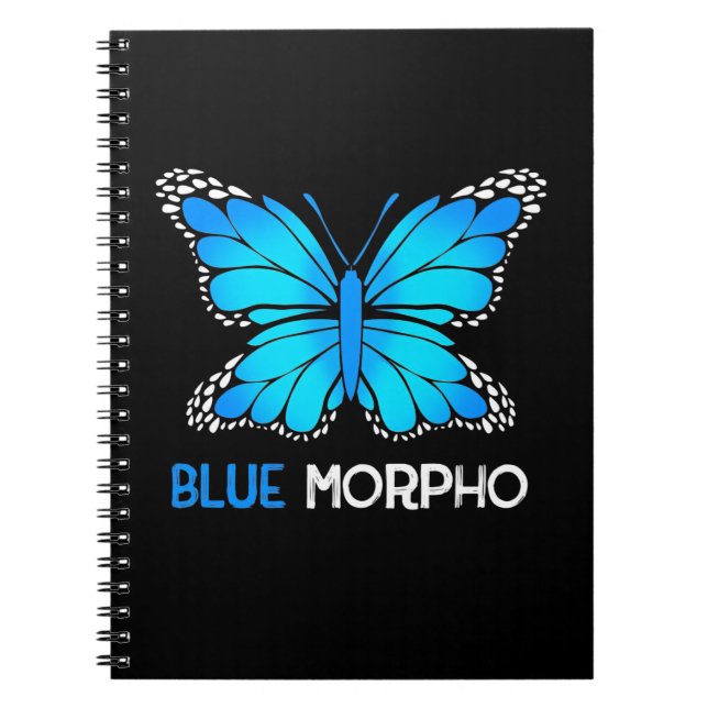 Blue Morpho Butterfly Anteckningsbok (Framsidan)