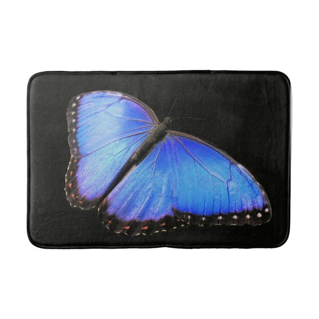 Blue Morpho Butterfly Bath Mat Badrumsmatta (Framsidan)