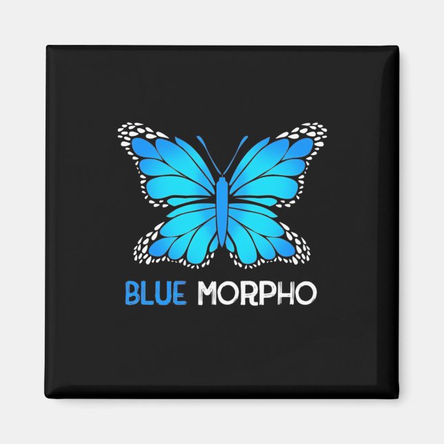Blue Morpho Butterfly Magnet (Framsidan)