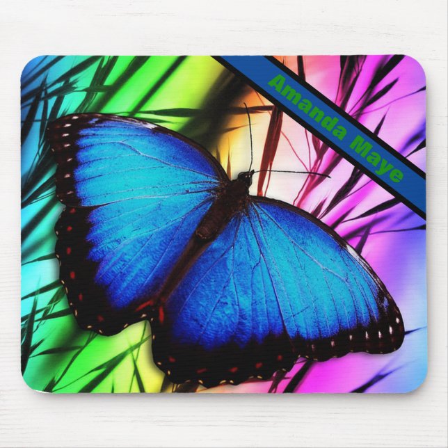 Blue Morpho Butterfly Musmatta (Framsidan)