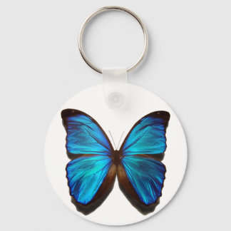 Blue Morpho Butterfly Nyckelring