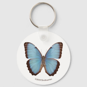 Blue Morpho Butterfly Nyckelring