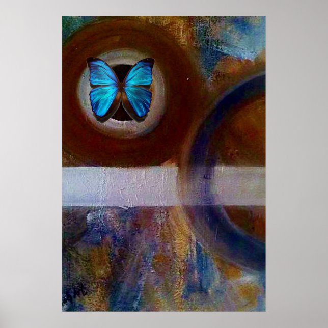 Blue Morpho Butterfly Poster (Framsidan)