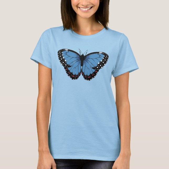 Blue Morpho butterfly T Shirt (Framsida)