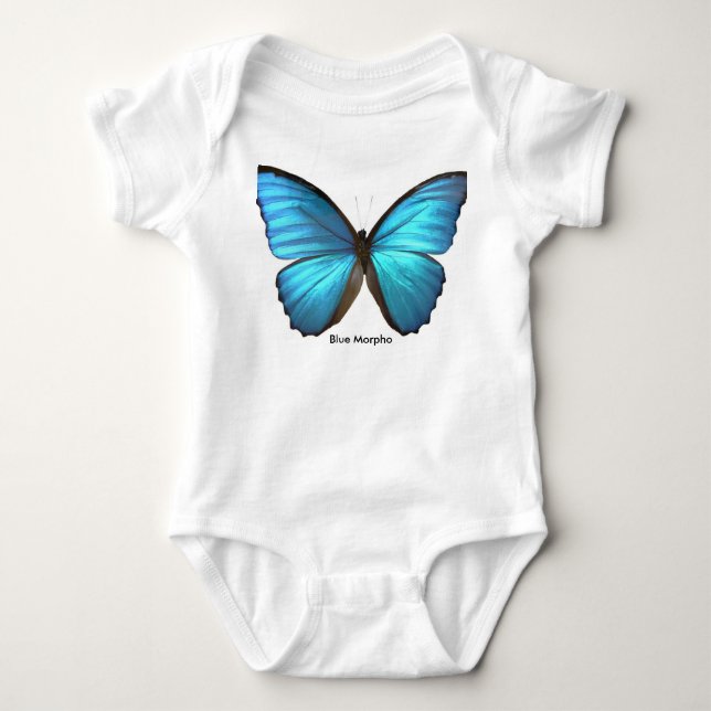 Blue Morpho Butterfly Tee Shirt (Framsida)