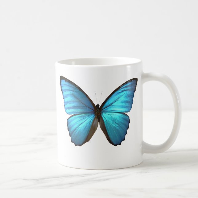 Blue Morpho Butterfly Vingar Mugg (Höger)