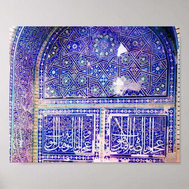 Blue Mosaic - 1911 Vintage Färg Photo Poster (Framsidan)