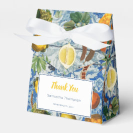 Blue Mosaic Baby Shower för sommarfrukt i Medelhav Presentaskar