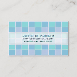 Blue Mosaic Grid Visitkort