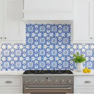 Blue Mosaic Italienska baroque art Kakelplatta
