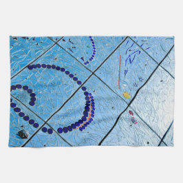 Blue Mosaic Kökshandduk