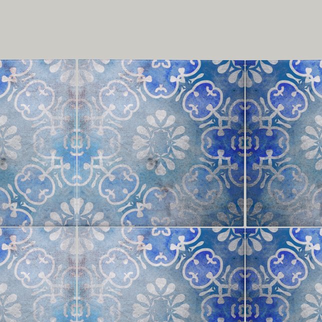 Blue Mosaic Medallion Distress Stone-look Kakelplatta (Skapare uppladdad)