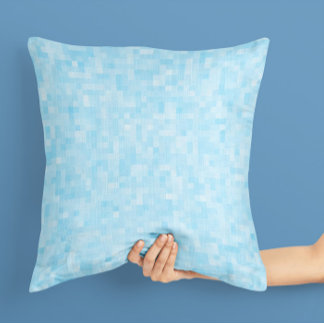 Blue Mosaic Pixelation Kudde