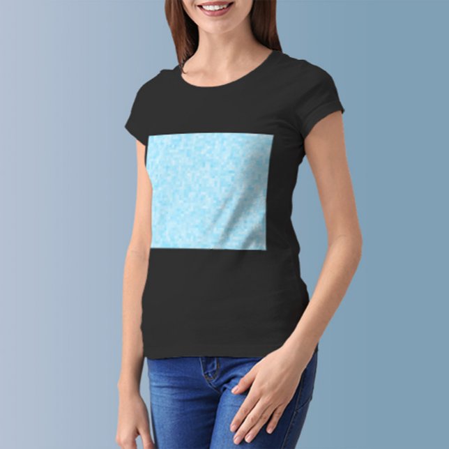 Blue Mosaic Pixelation T Shirt (Skapare uppladdad)