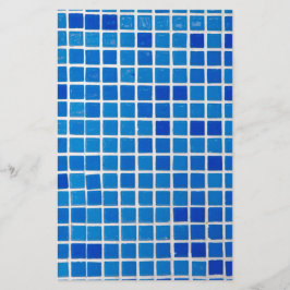 Blue Mosaic Tile Brevpapper