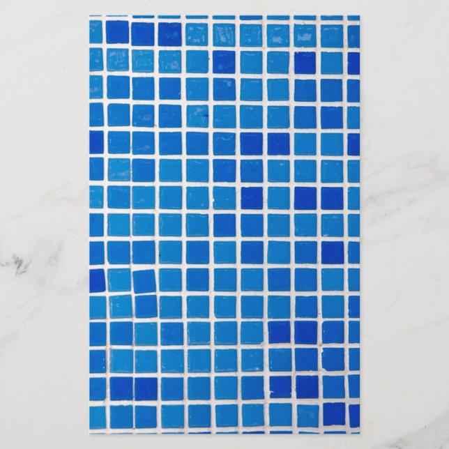Blue Mosaic Tile Brevpapper (Framsida)