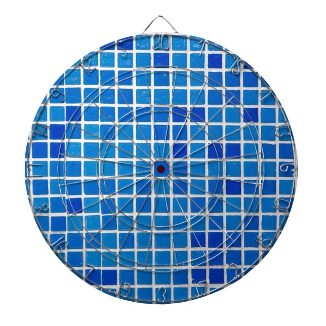 Blue Mosaic Tile Darttavla (Framsidan)