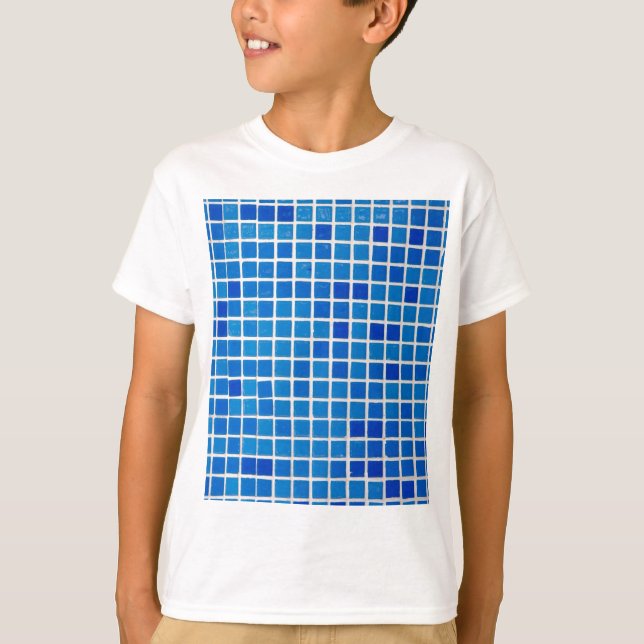 Blue Mosaic Tile T Shirt (Framsida)